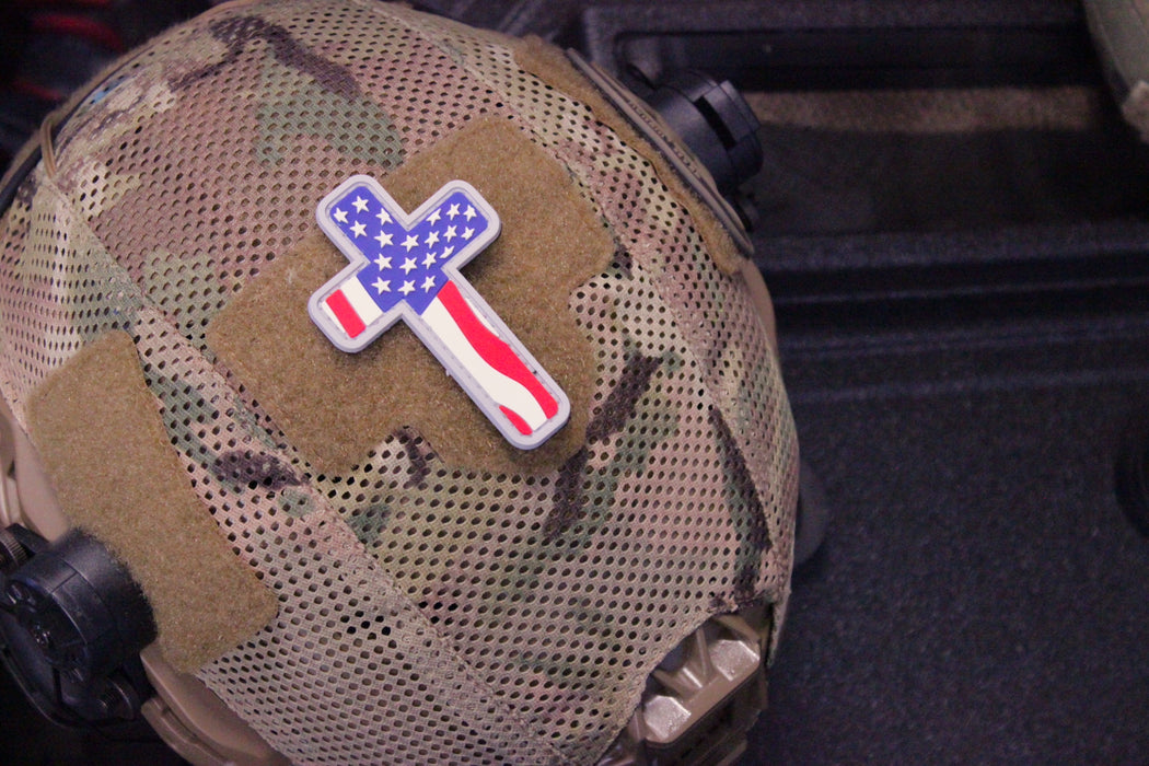 USA Flag Cross Patch
