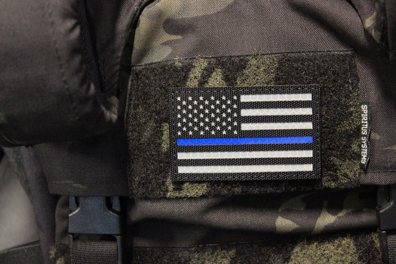 Thin Blue Line reflective patch