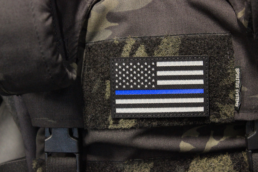 Blue Line Patch Thin Blue Line reflective patch — OpTempo Training Group
